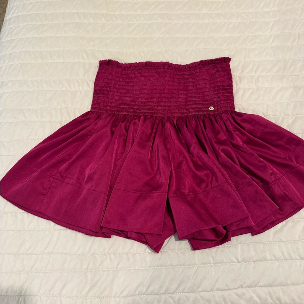 NATURAL LIFE Fuchsia Smocked Waist Skort